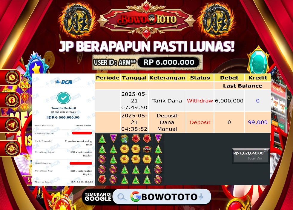 🎯 MAXWIN!! MENANG BESAR DI PERMAINAN GATES OFF OLYMPUS!!! BOWOTOTO BAYAR LUNAS RP 6.000.000!! 💸