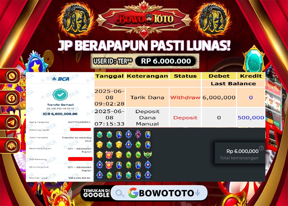 🎯 MAXWIN!! MENANG BESAR DI PERMAINAN PRINCESS!!! BOWOTOTO BAYAR LUNAS RP 6.000.000!! 💸