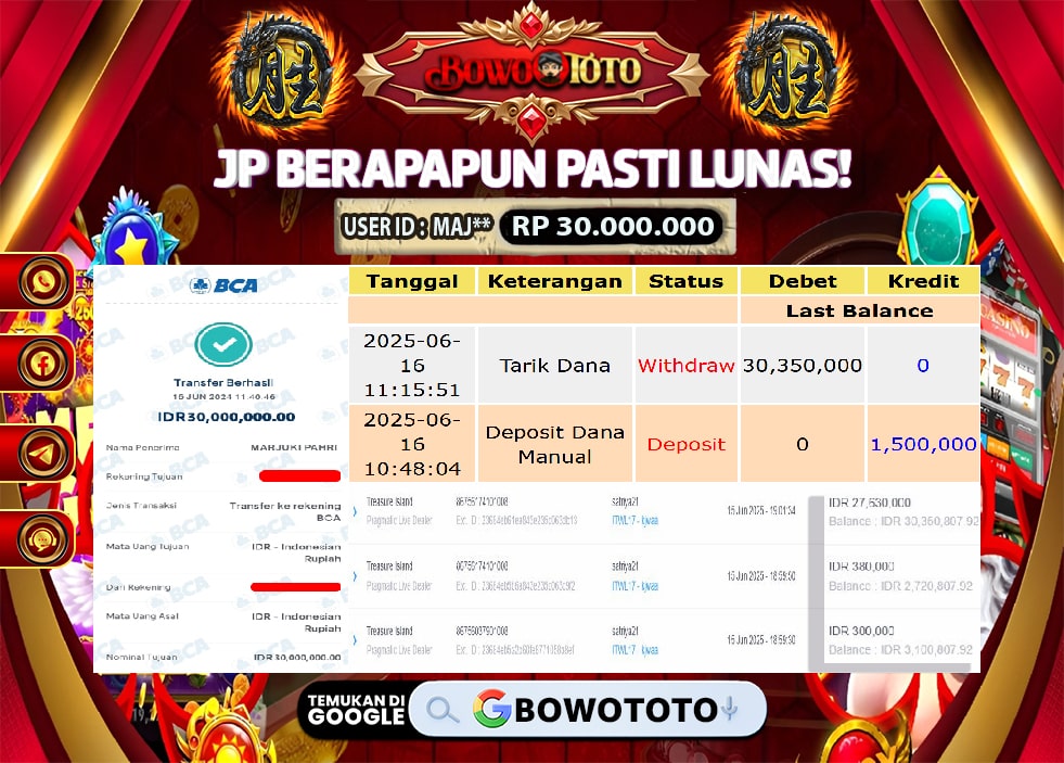🎯 MAXWIN!! MENANG BESAR DI PERMAINAN GATES OF OLYMPUS!!! BOWOTOTO BAYAR LUNAS RP 30.000.000!! 💸